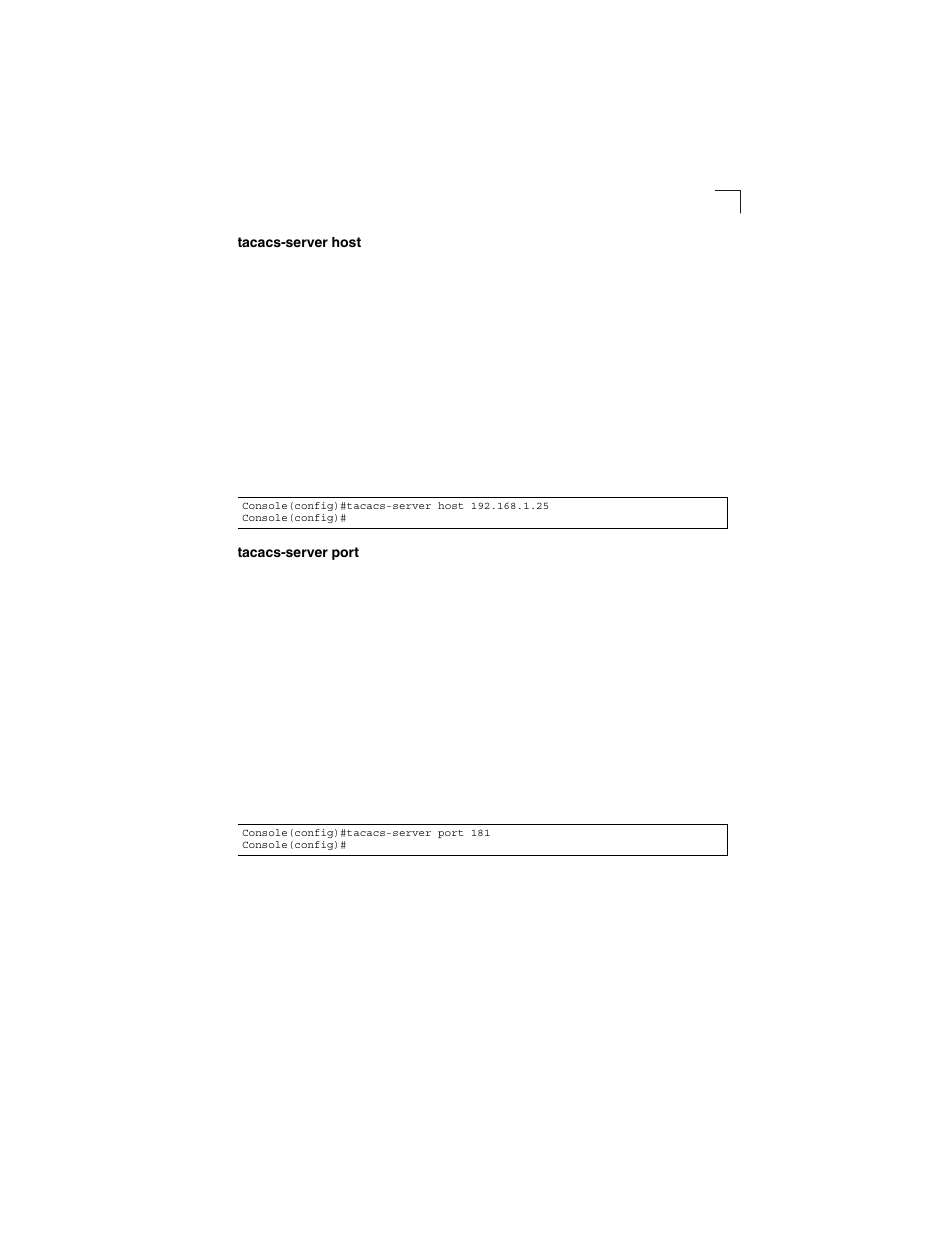 Tacacs-server host, Tacacs-server port | LevelOne GSW-2692 User Manual | Page 255 / 390