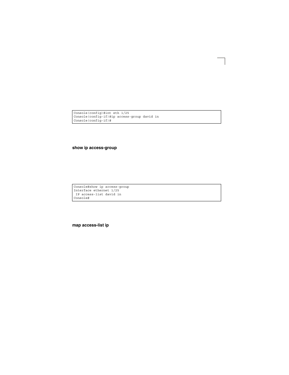 Show ip access-group, Map access-list ip | LevelOne GSW-2692 User Manual | Page 273 / 390