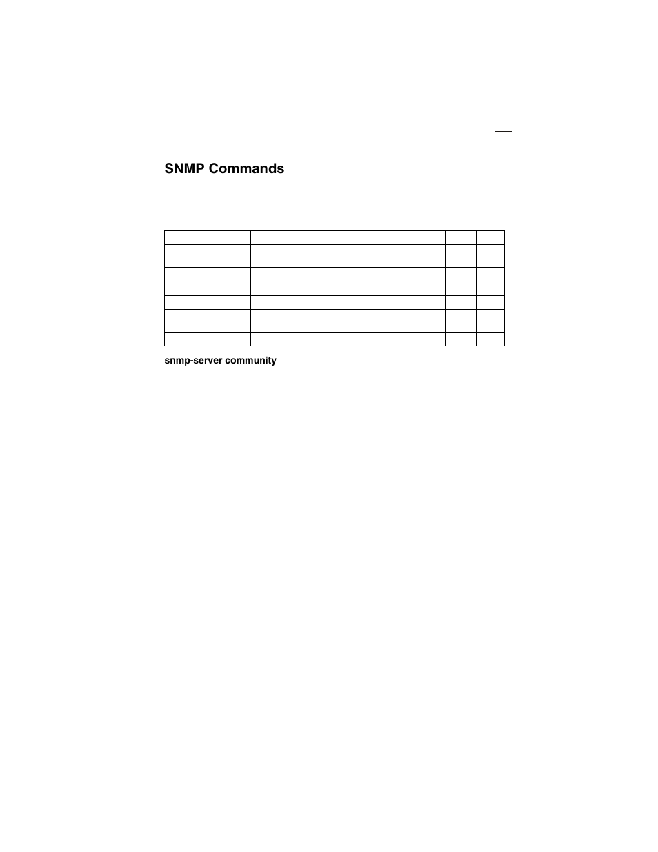 Snmp commands, Snmp-server community, Table 4-39 | LevelOne GSW-2692 User Manual | Page 281 / 390