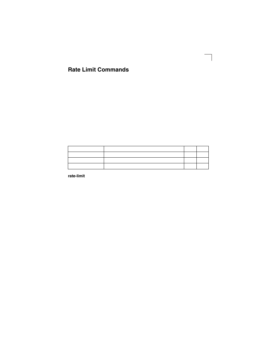 Rate limit commands, Rate-limit, Rate-limit 4-121 | Table 4-43 | LevelOne GSW-2692 User Manual | Page 299 / 390