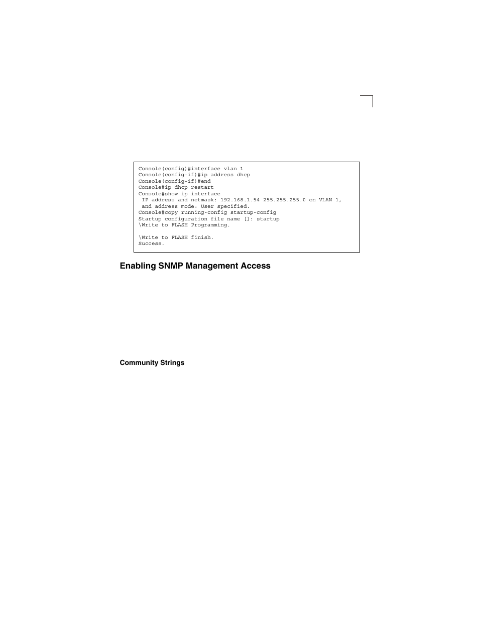 Enabling snmp management access, Community strings | LevelOne GSW-2692 User Manual | Page 33 / 390