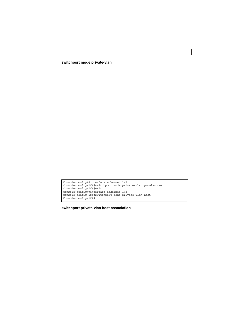 Switchport mode private-vlan, Switchport private-vlan host-association | LevelOne GSW-2692 User Manual | Page 339 / 390