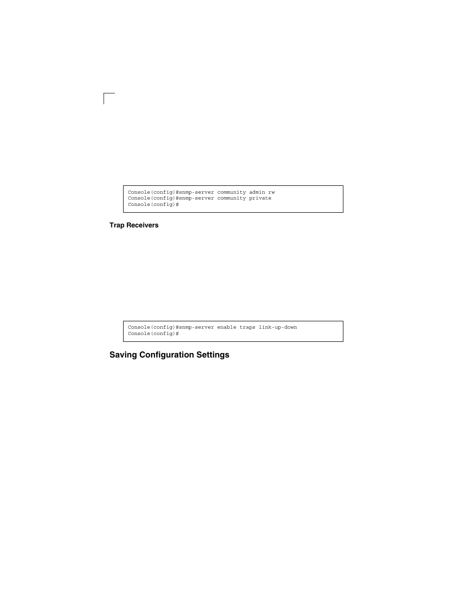 Trap receivers, Saving configuration settings | LevelOne GSW-2692 User Manual | Page 34 / 390