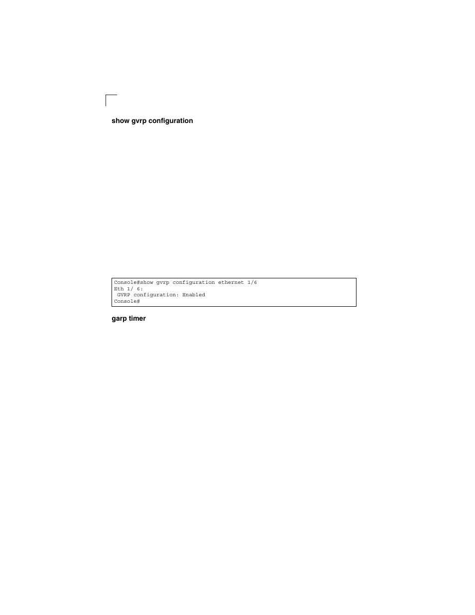 Show gvrp configuration, Garp timer | LevelOne GSW-2692 User Manual | Page 344 / 390