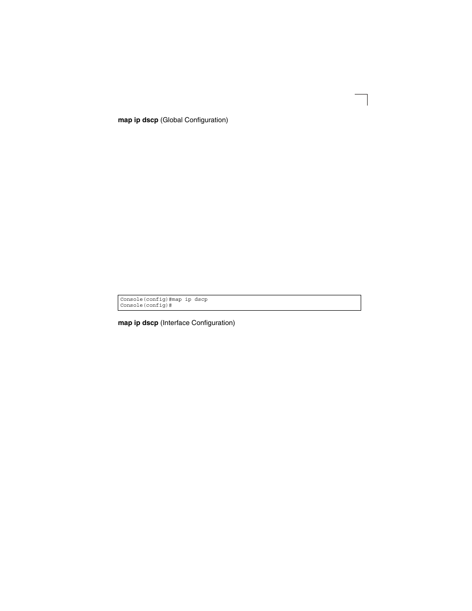 Map ip dscp (global configuration), Map ip dscp (interface configuration) | LevelOne GSW-2692 User Manual | Page 355 / 390