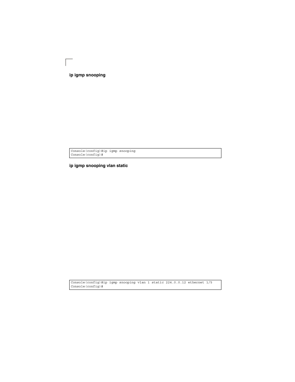 Ip igmp snooping, Ip igmp snooping vlan static | LevelOne GSW-2692 User Manual | Page 360 / 390