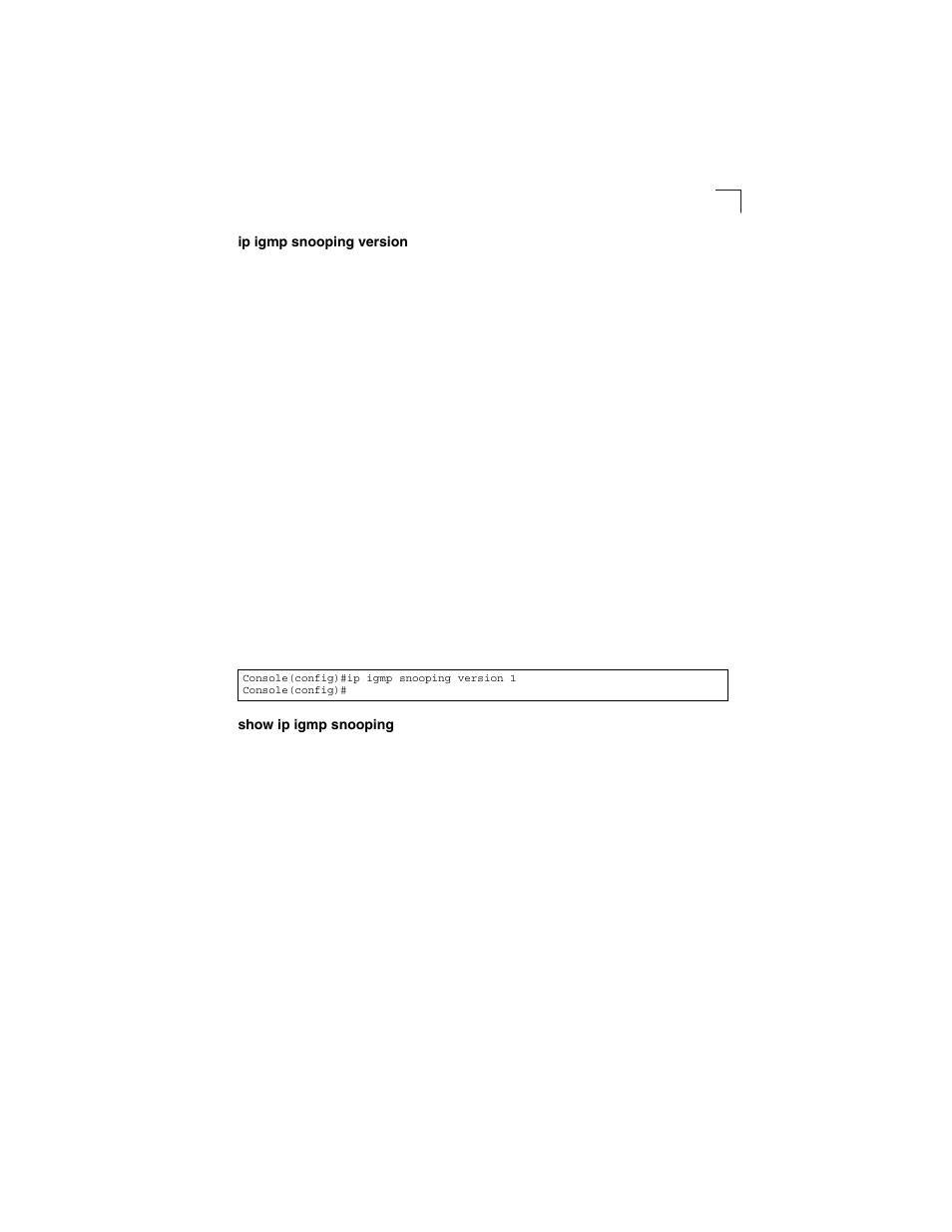 Ip igmp snooping version, Show ip igmp snooping | LevelOne GSW-2692 User Manual | Page 361 / 390