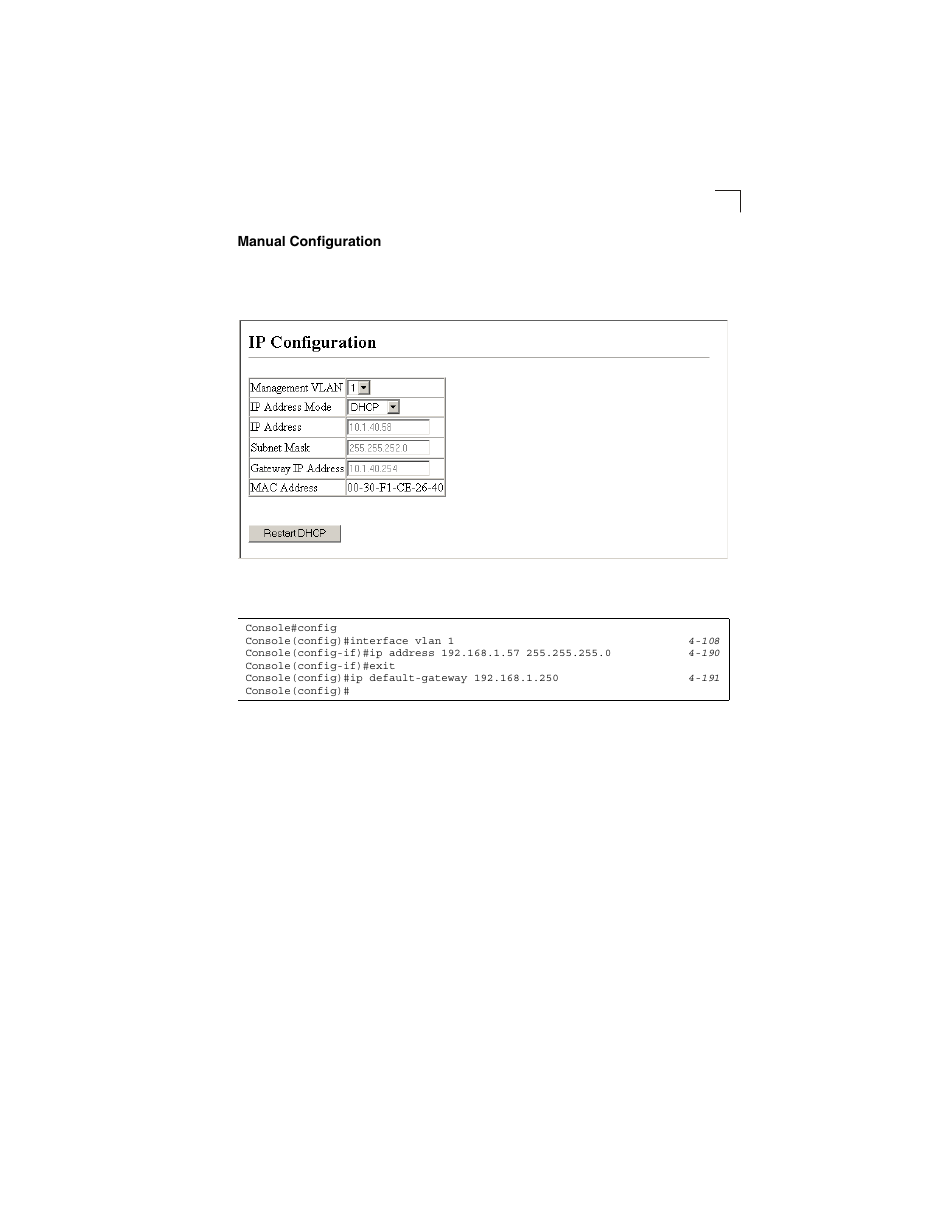 Manual configuration, Figure 3-6, Manual ip configuration | LevelOne GSW-2692 User Manual | Page 49 / 390