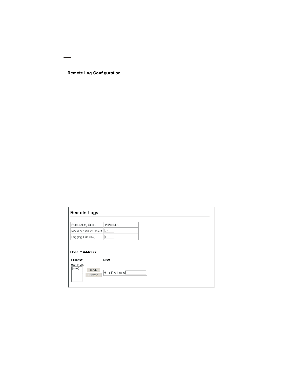 Remote log configuration, Figure 3-16, Remote logs | LevelOne GSW-2692 User Manual | Page 62 / 390