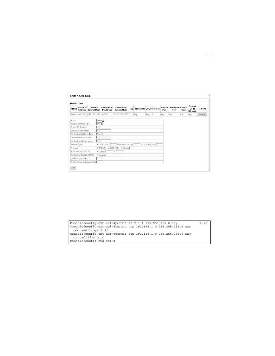 Figure 3-37, Acl configuration - extended ip | LevelOne GSW-2692 User Manual | Page 97 / 390