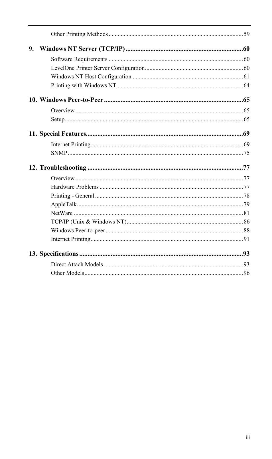 LevelOne FPS-2013TXU User Manual | Page 3 / 101