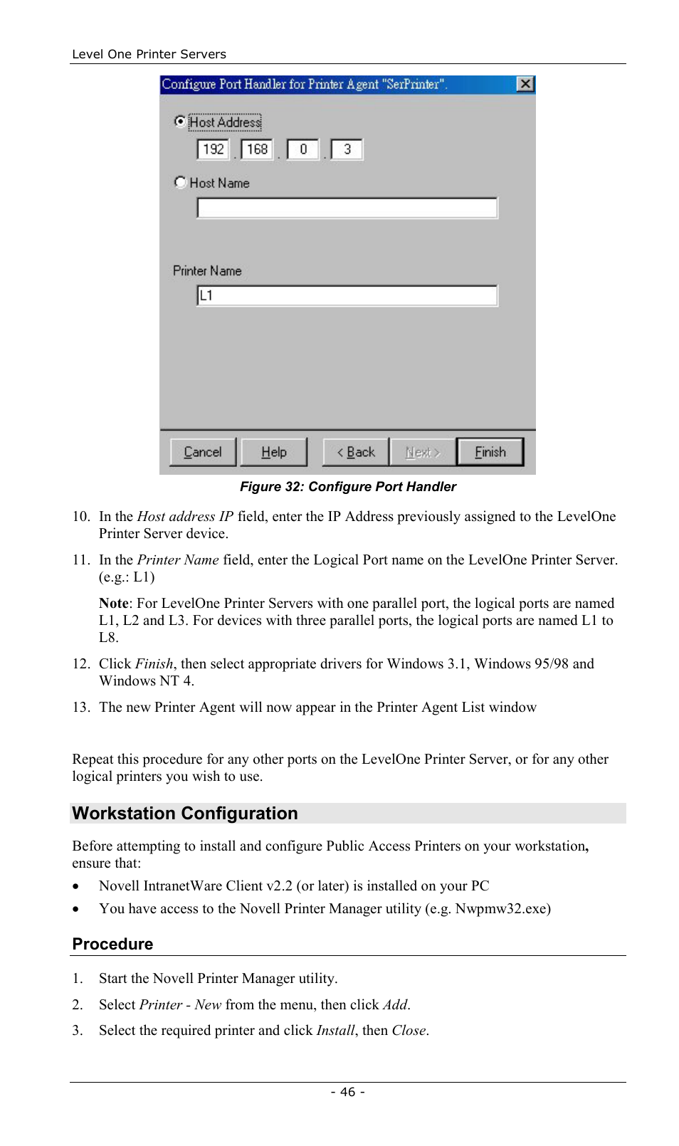 Workstation configuration | LevelOne FPS-2013TXU User Manual | Page 49 / 101