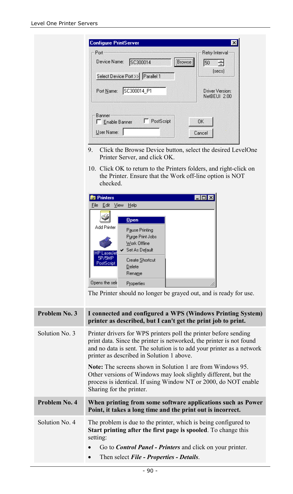 Internet printing | LevelOne FPS-2013TXU User Manual | Page 93 / 101