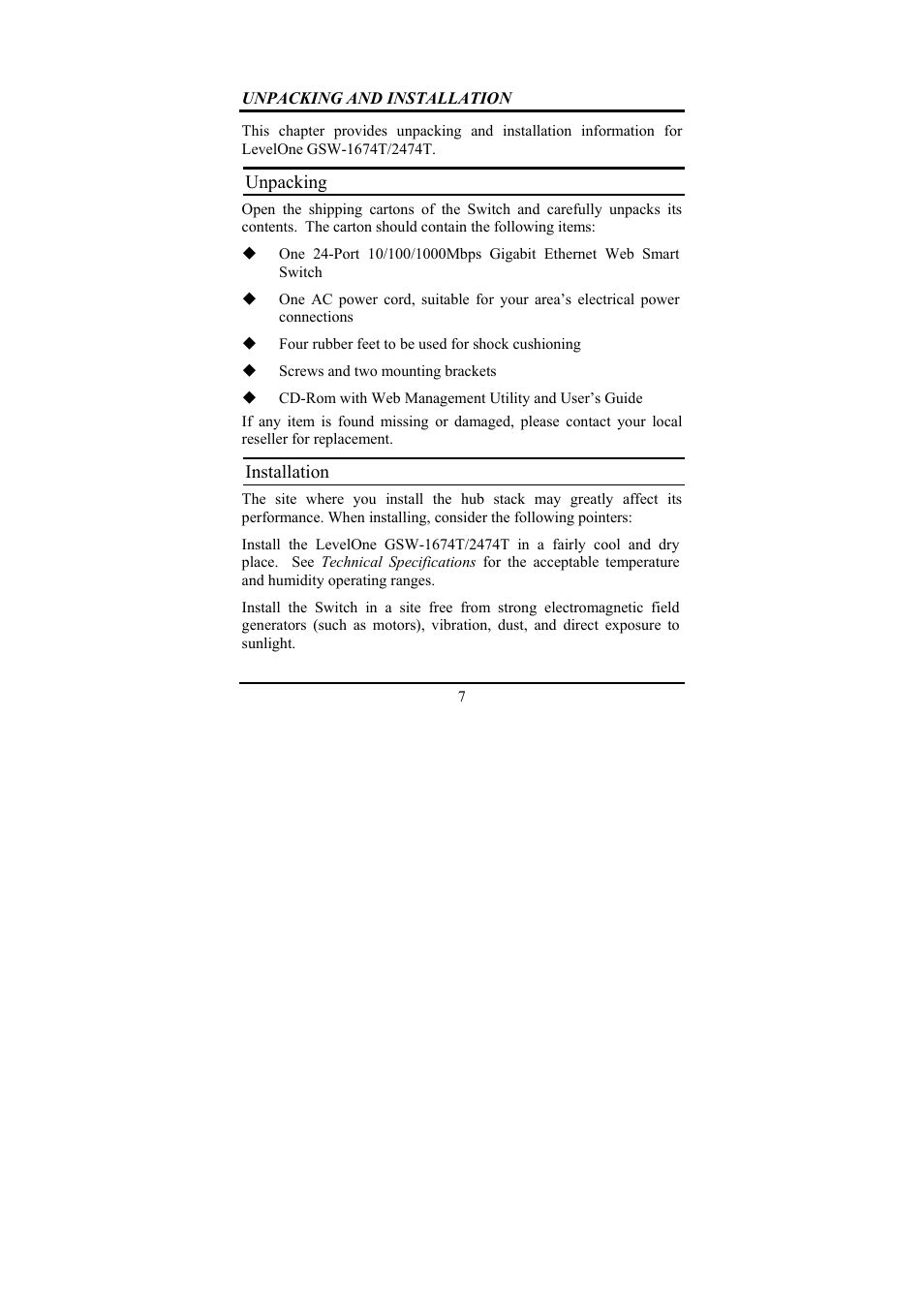 LevelOne GSW-2474T User Manual | Page 13 / 41