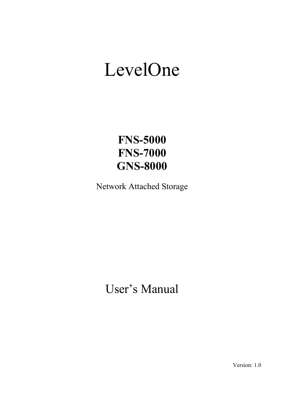 LevelOne GNS-8000 User Manual | 42 pages