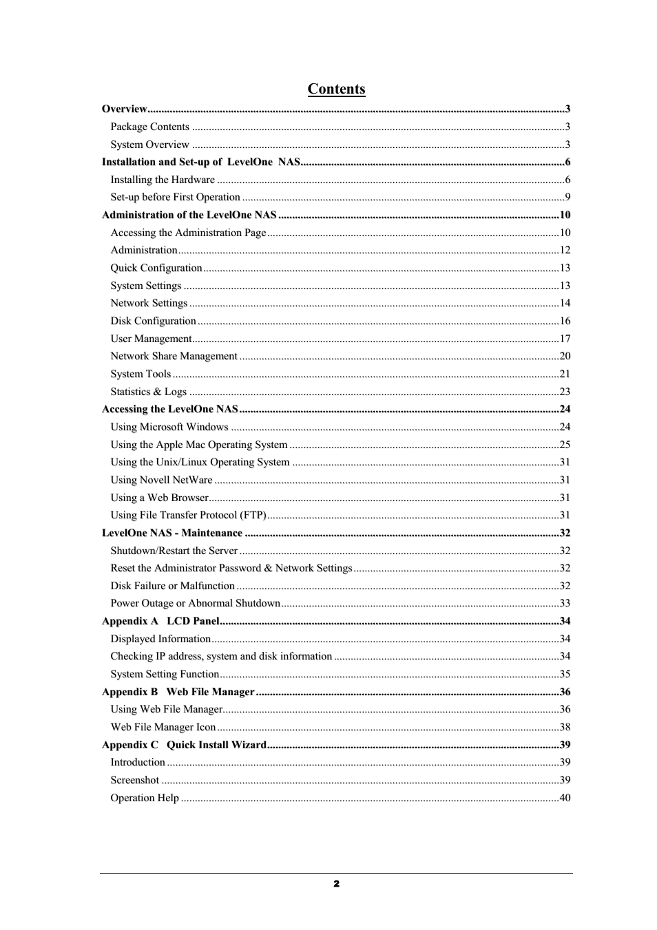 LevelOne GNS-8000 User Manual | Page 3 / 42