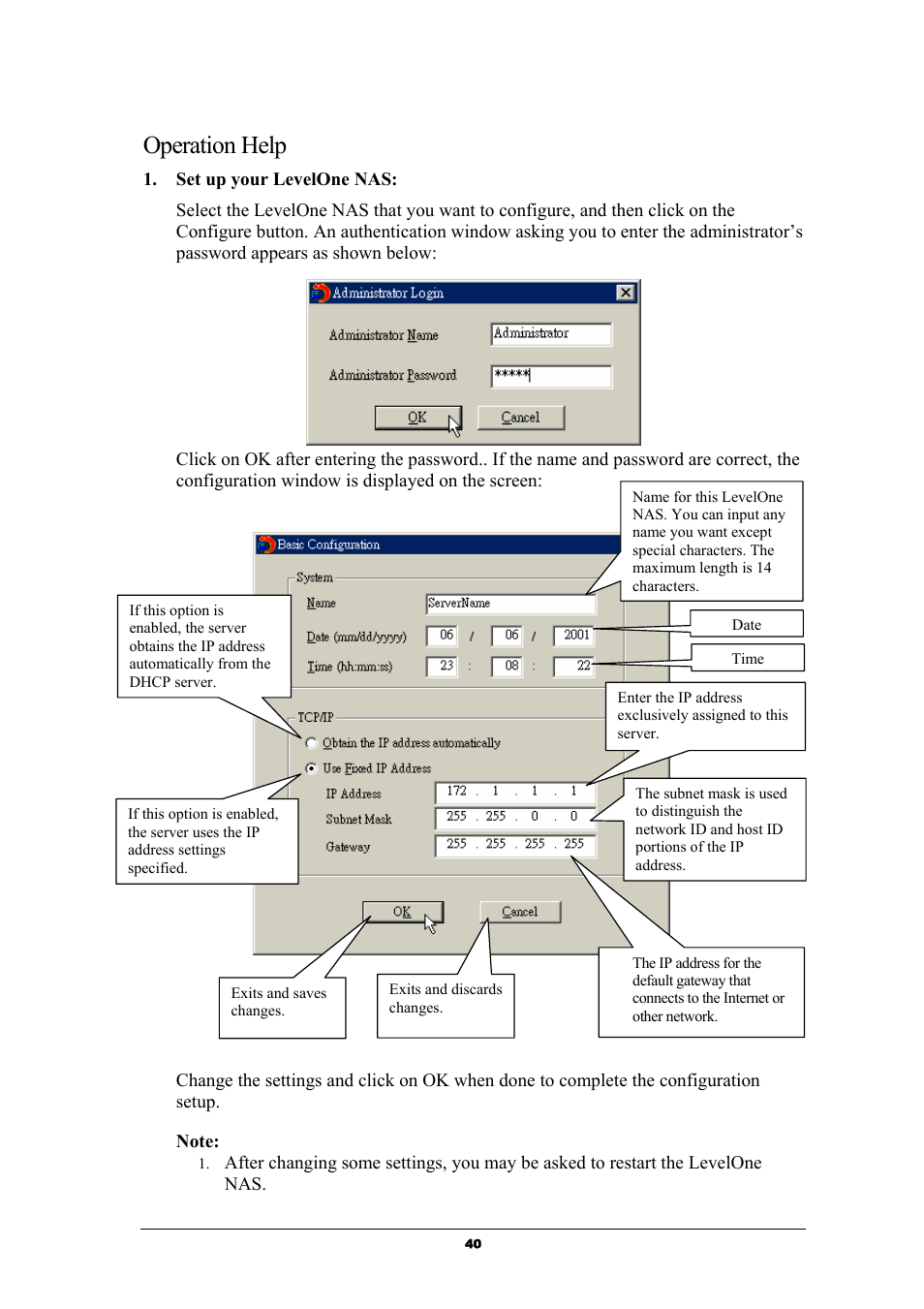 Operation help | LevelOne GNS-8000 User Manual | Page 41 / 42