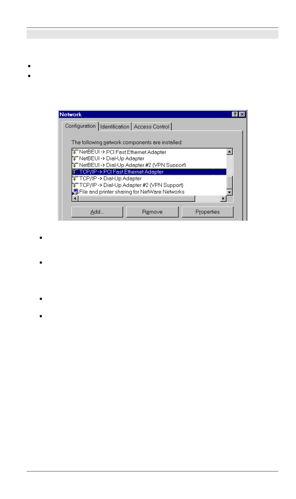 Checking your network protocols (windows 9x) | LevelOne FPS-3002USB User Manual | Page 14 / 95