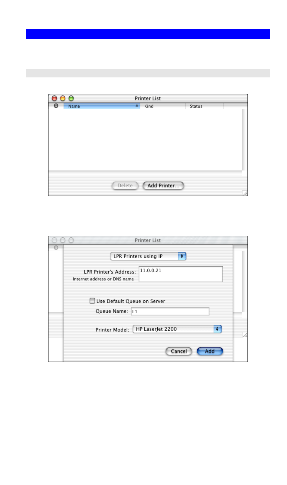 Macintosh os x, Lpr printing setup | LevelOne FPS-3002USB User Manual | Page 27 / 95
