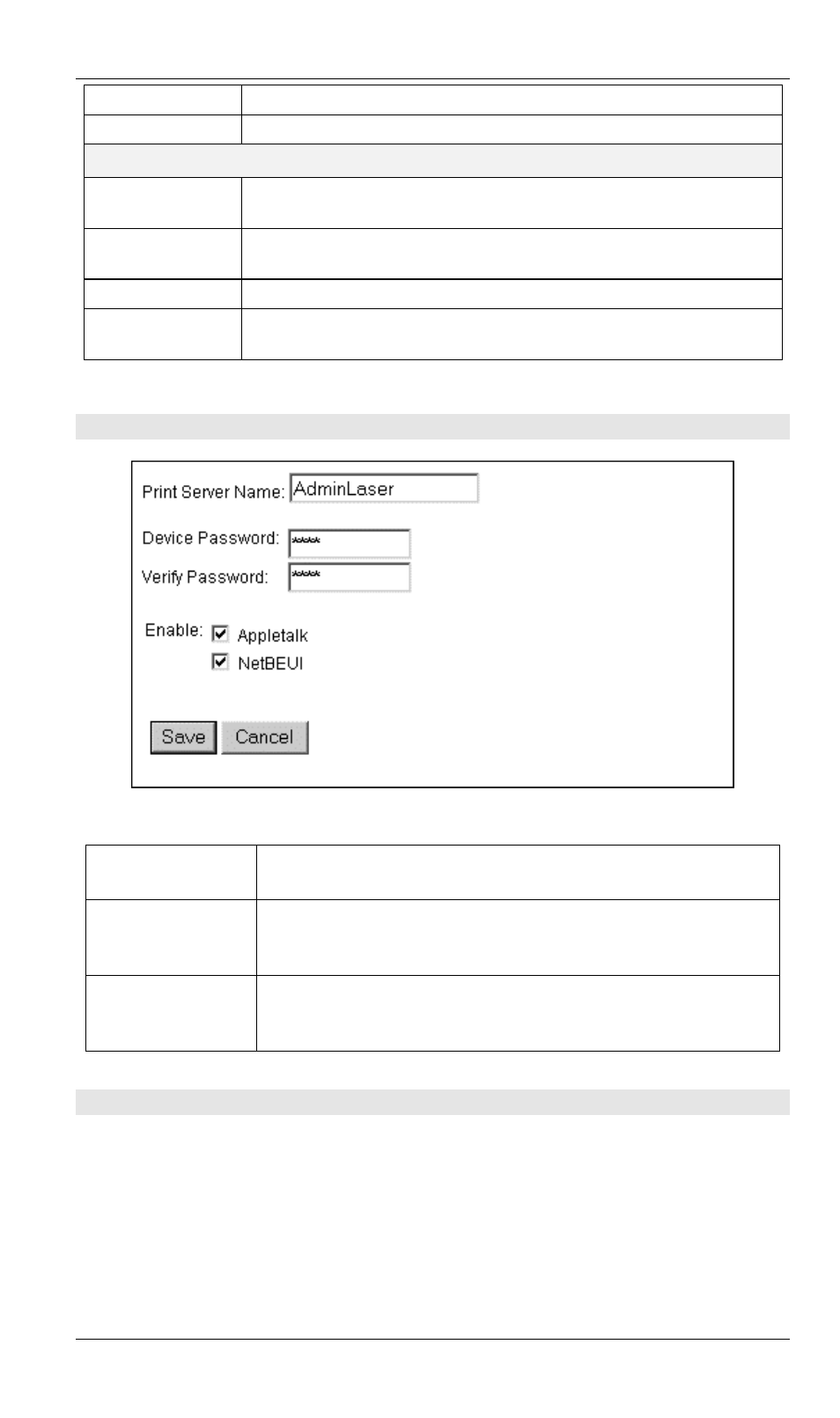 Configure server, Other screens | LevelOne FPS-3002USB User Manual | Page 45 / 95