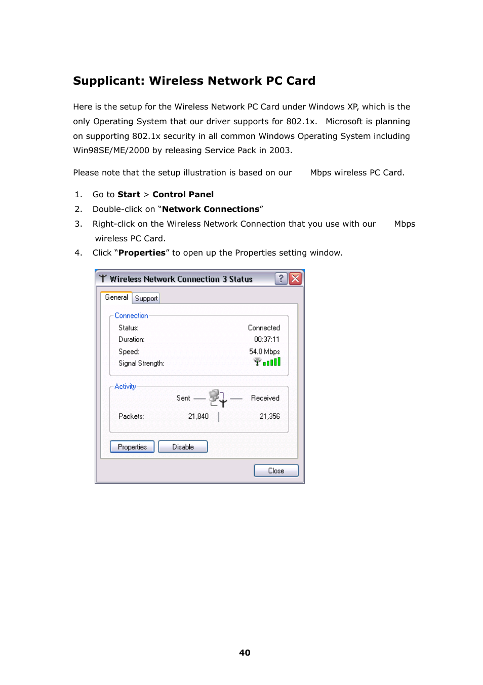 Supplicant: wireless network pc card | LevelOne FreeCon WNC-0300 User Manual | Page 41 / 74