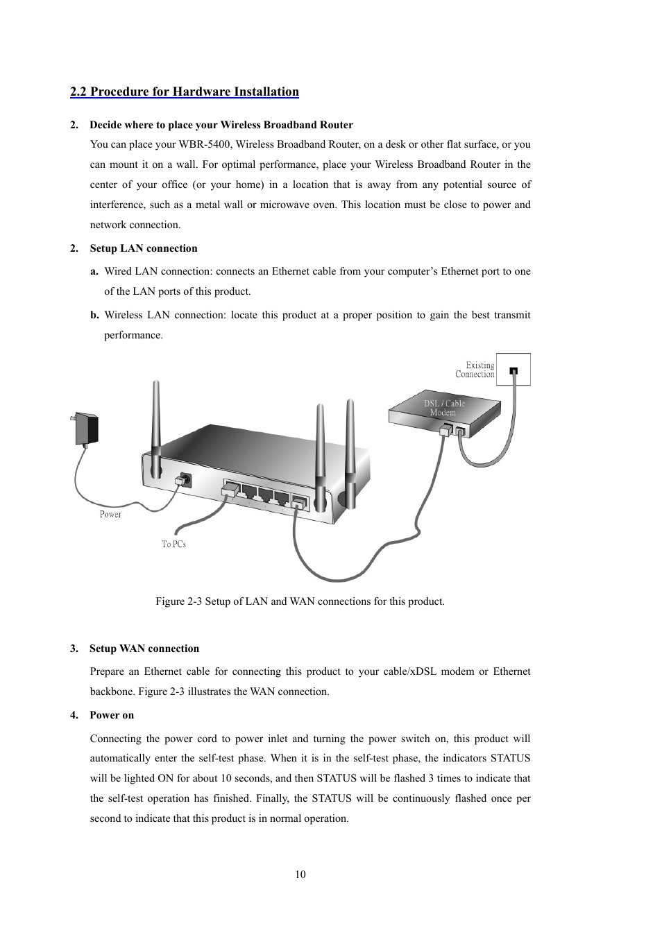 LevelOne WBR-5400 User Manual | Page 10 / 82