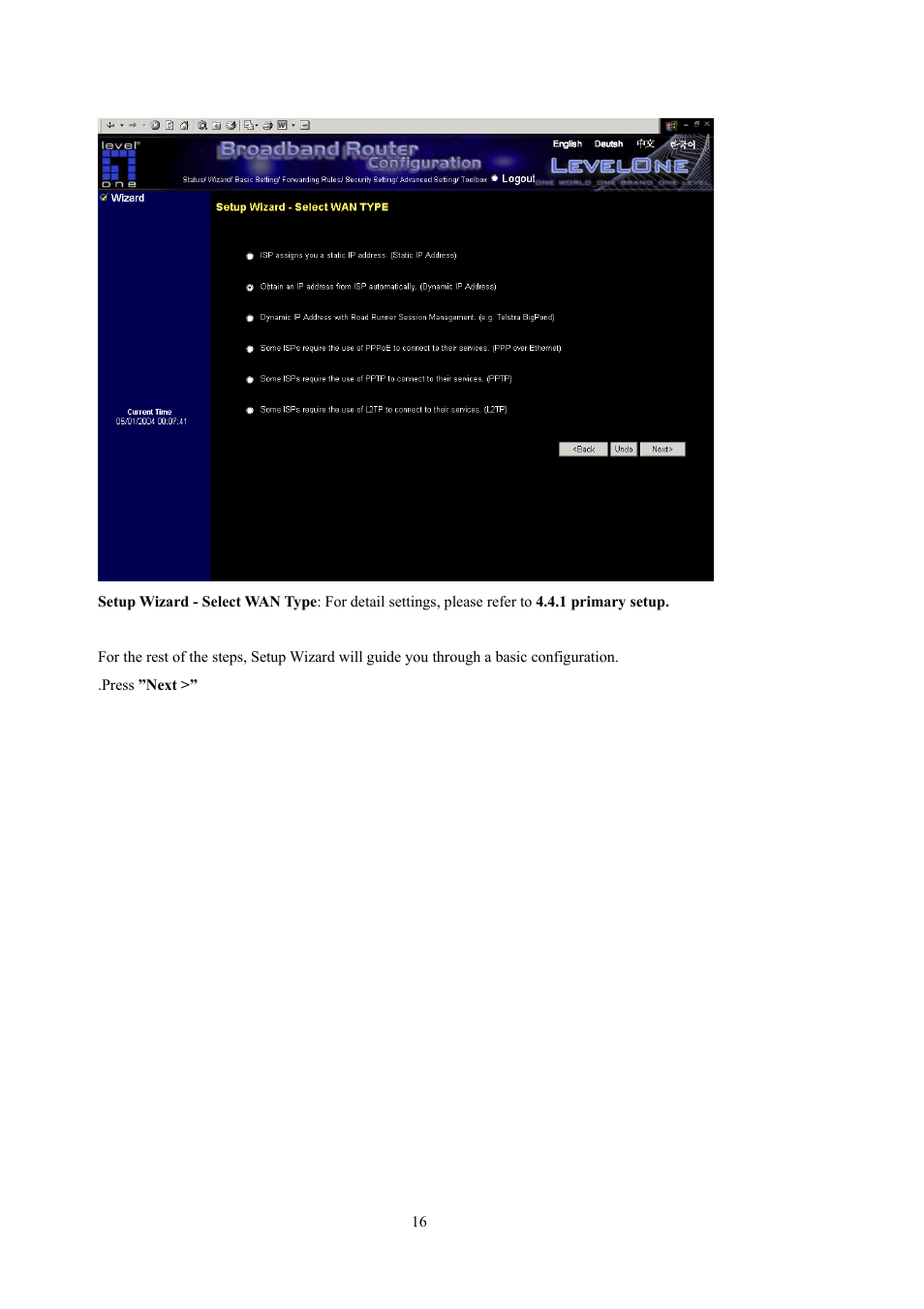 LevelOne WBR-5400 User Manual | Page 16 / 82