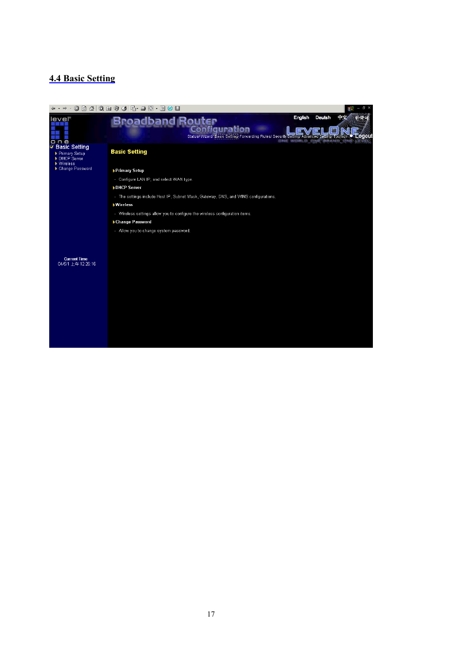 LevelOne WBR-5400 User Manual | Page 17 / 82