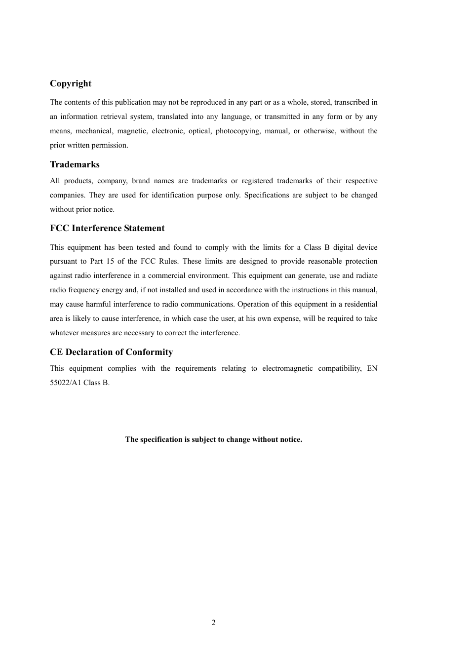 LevelOne WBR-5400 User Manual | Page 2 / 82