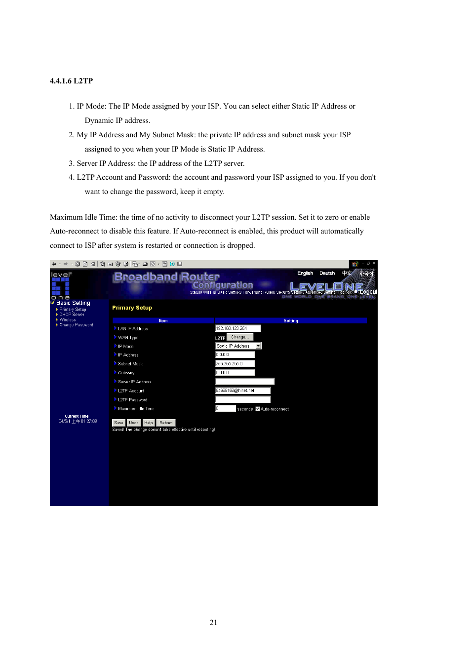 LevelOne WBR-5400 User Manual | Page 21 / 82