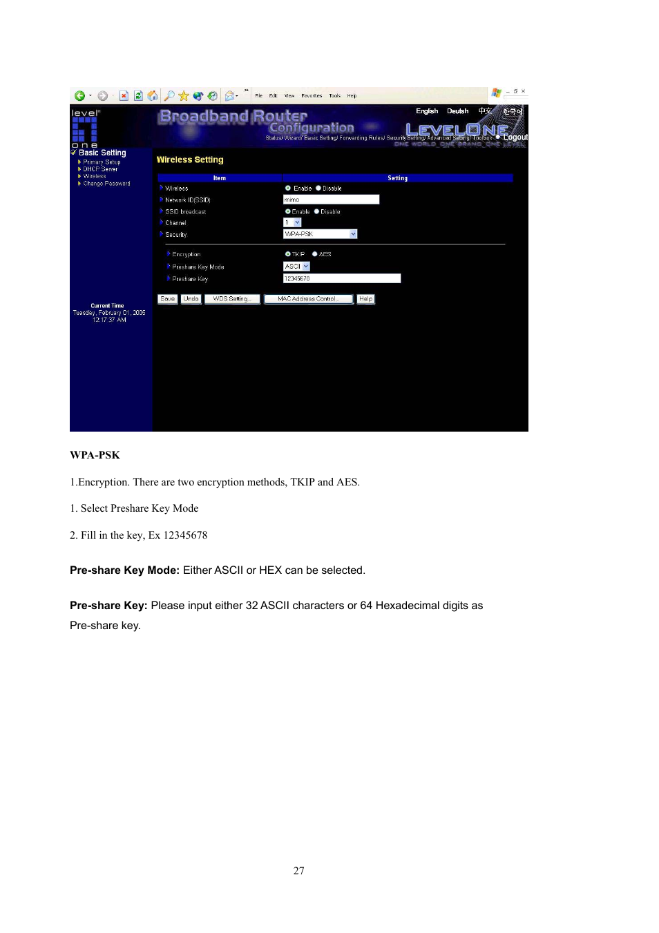 LevelOne WBR-5400 User Manual | Page 27 / 82