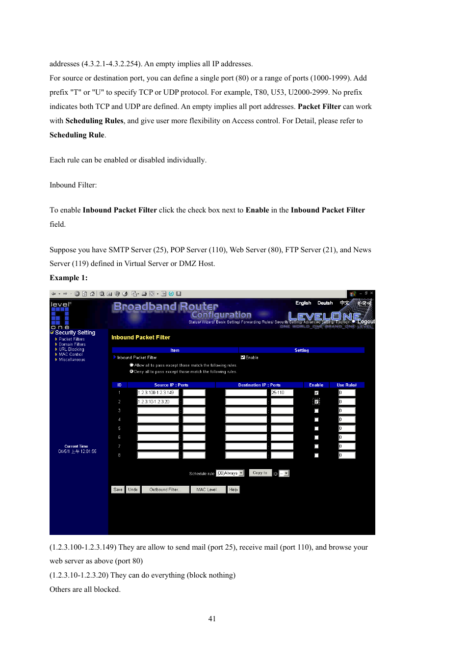LevelOne WBR-5400 User Manual | Page 41 / 82