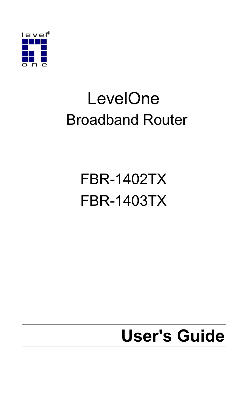 LevelOne FBR-1402TX User Manual | 92 pages
