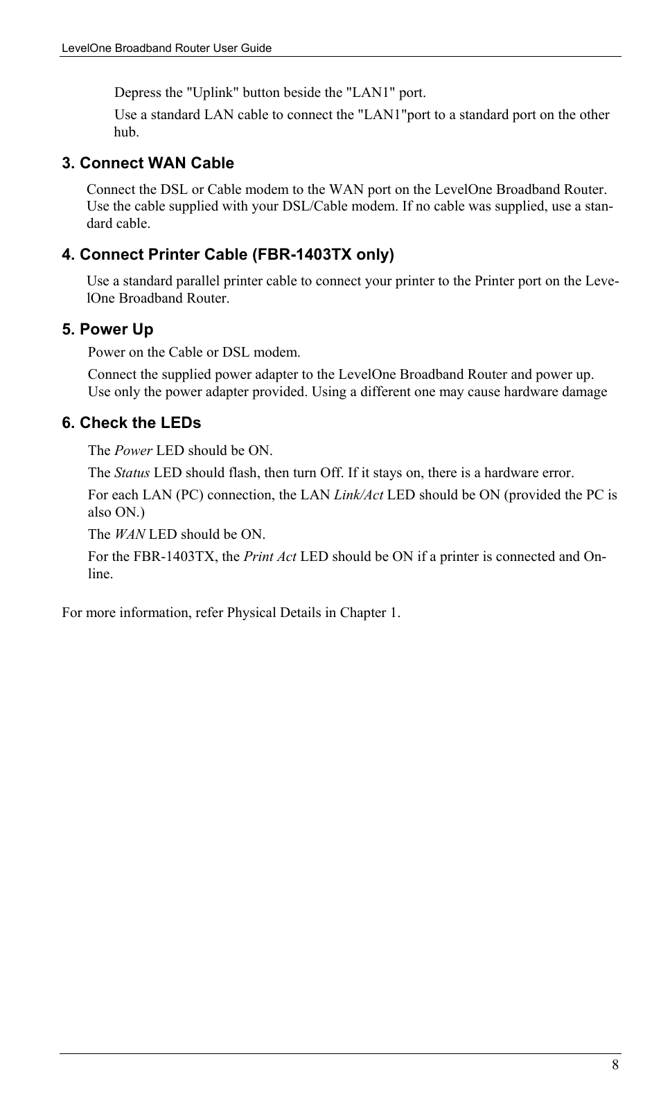 LevelOne FBR-1402TX User Manual | Page 11 / 92