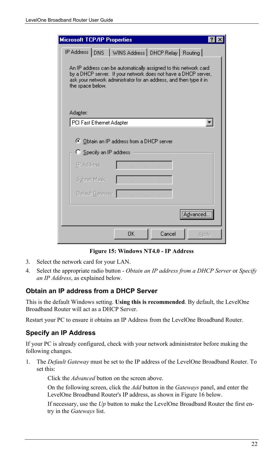LevelOne FBR-1402TX User Manual | Page 25 / 92