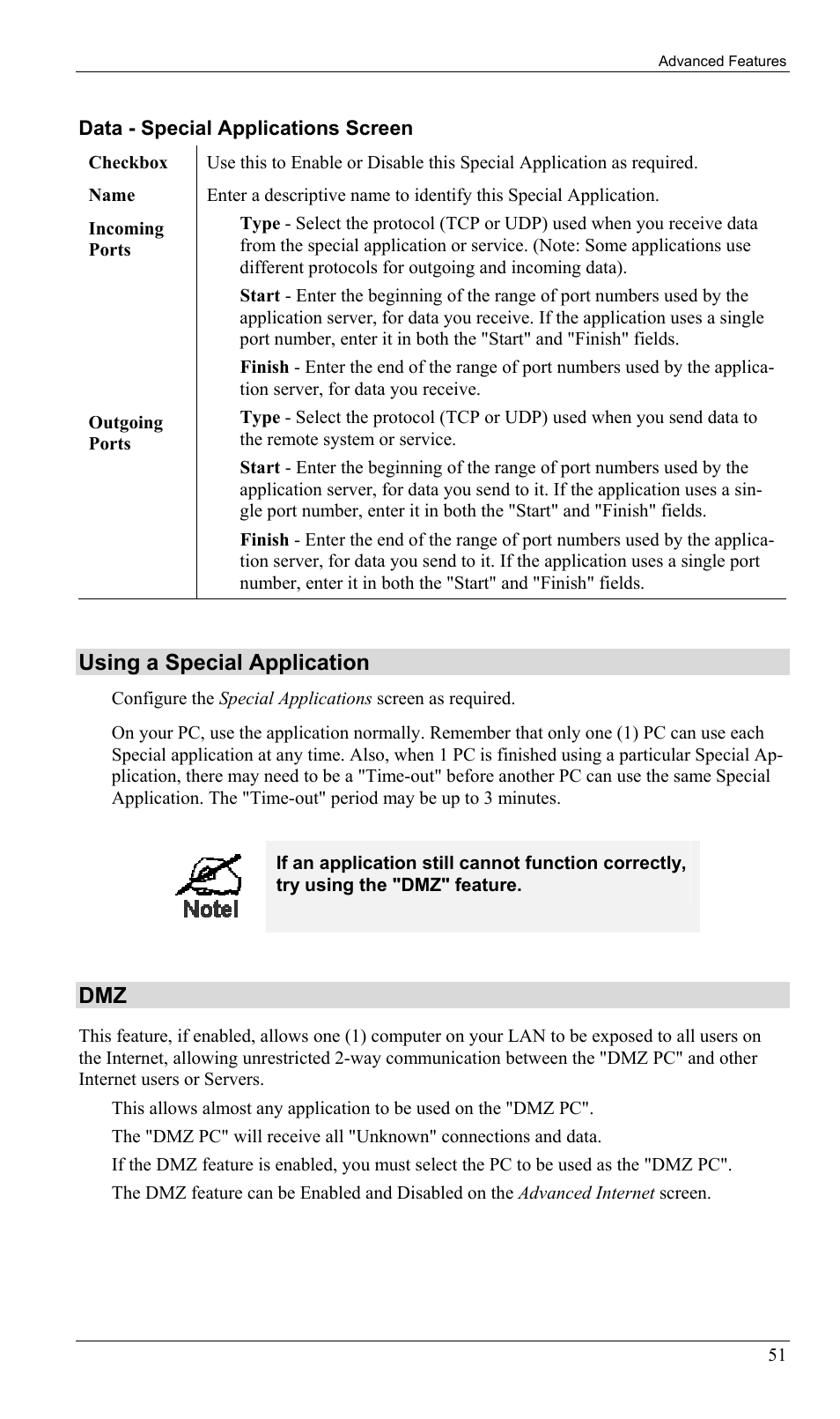 Using a special application | LevelOne FBR-1402TX User Manual | Page 54 / 92