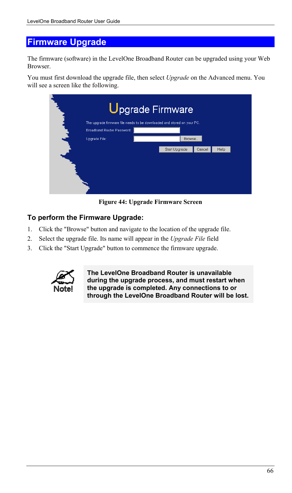 Firmware upgrade | LevelOne FBR-1402TX User Manual | Page 69 / 92