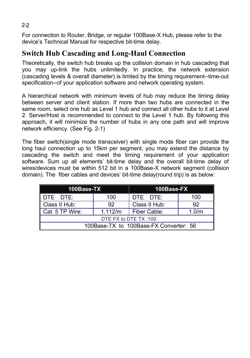 Switch hub cascading and long-haul connection | LevelOne FSW-1600FXT User Manual | Page 10 / 14