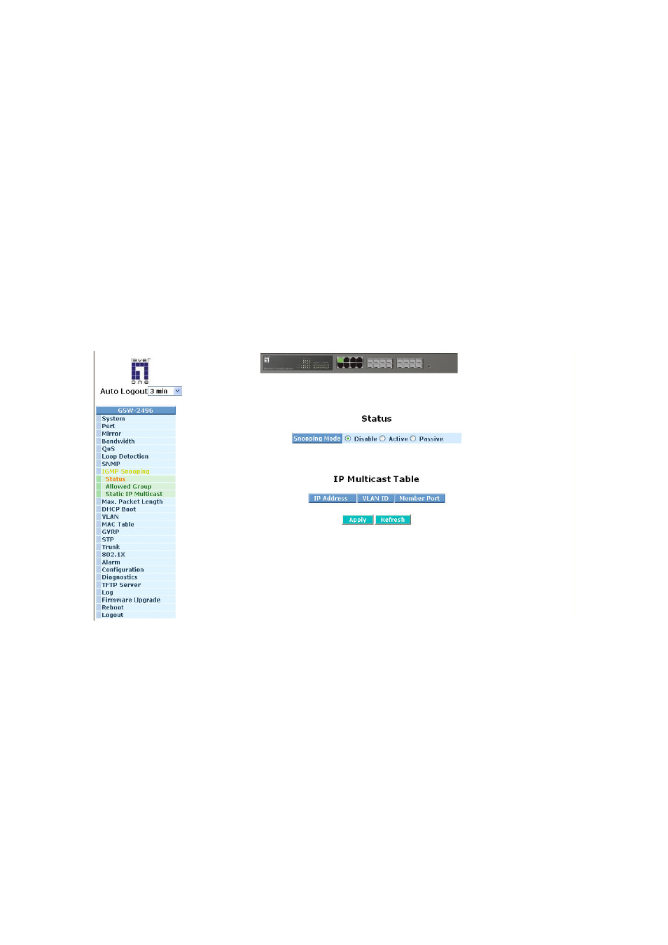 Igmp, Nooping, 8. igmp snooping | LevelOne ProCon GSW-2496 User Manual | Page 82 / 247