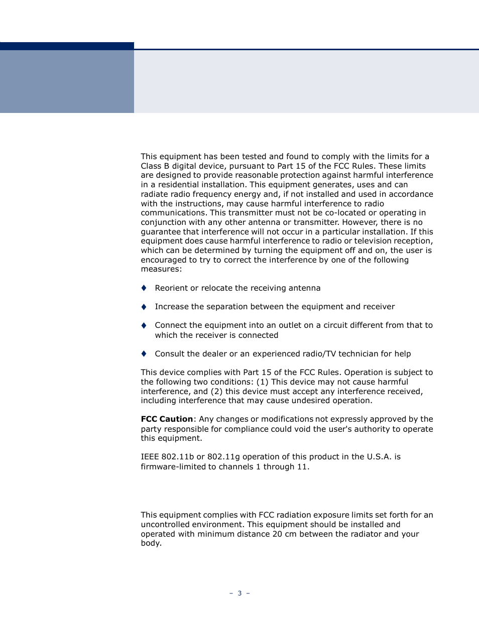 Ompliances | LevelOne WBR-6005 User Manual | Page 3 / 124