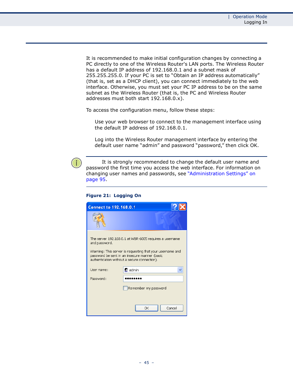 LevelOne WBR-6005 User Manual | Page 45 / 124