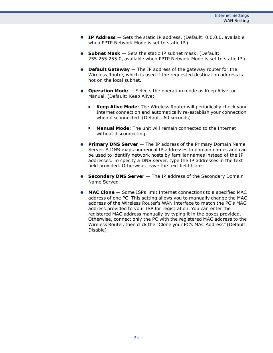 LevelOne WBR-6005 User Manual | Page 54 / 124