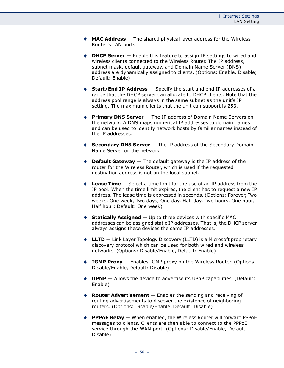 LevelOne WBR-6005 User Manual | Page 58 / 124