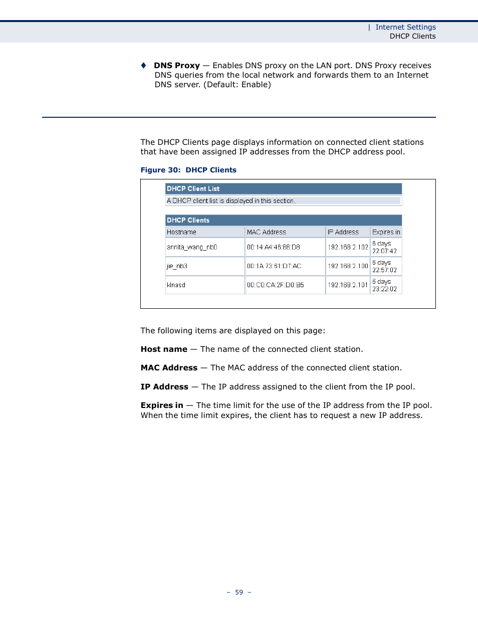 Dhcp c | LevelOne WBR-6005 User Manual | Page 59 / 124