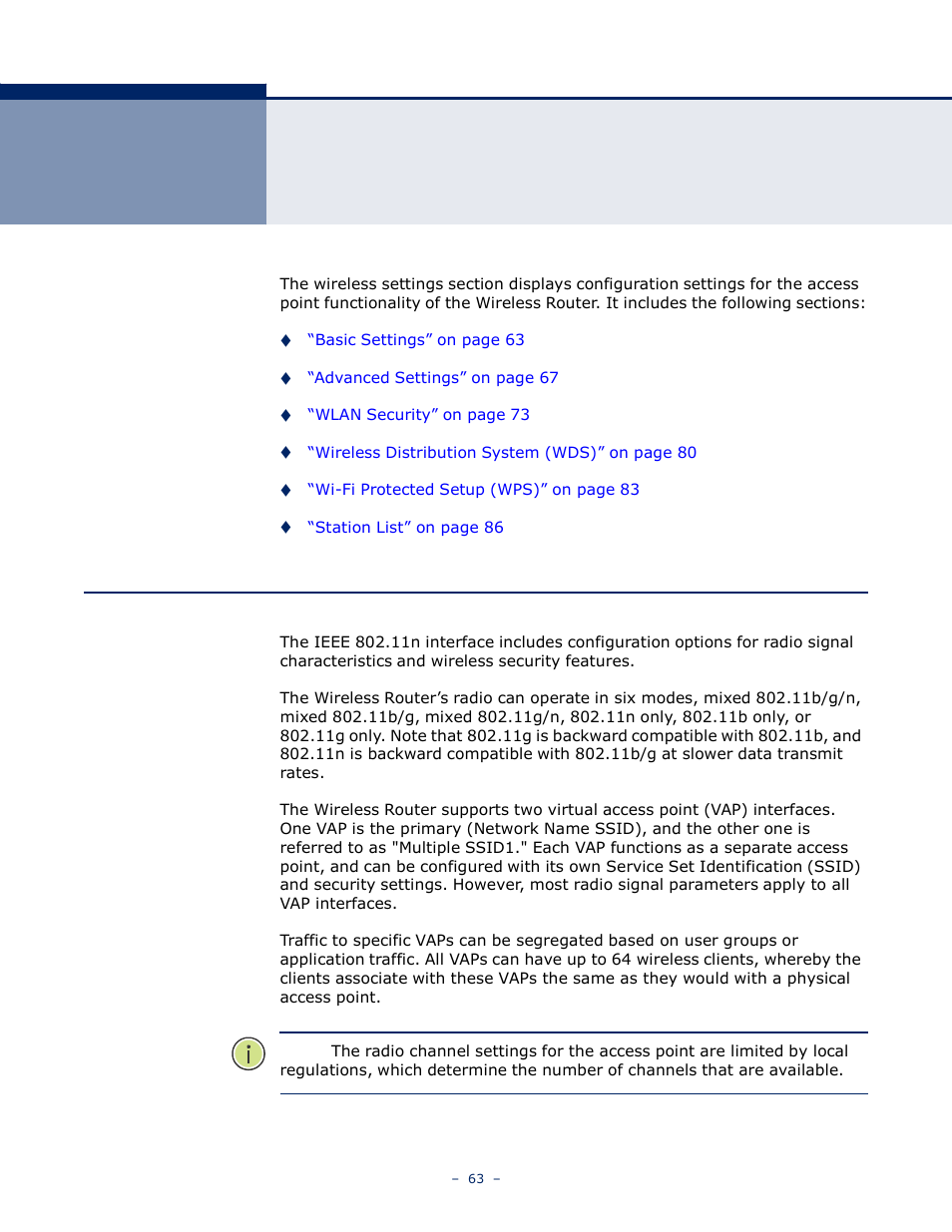Ireless, Onfiguration | LevelOne WBR-6005 User Manual | Page 63 / 124