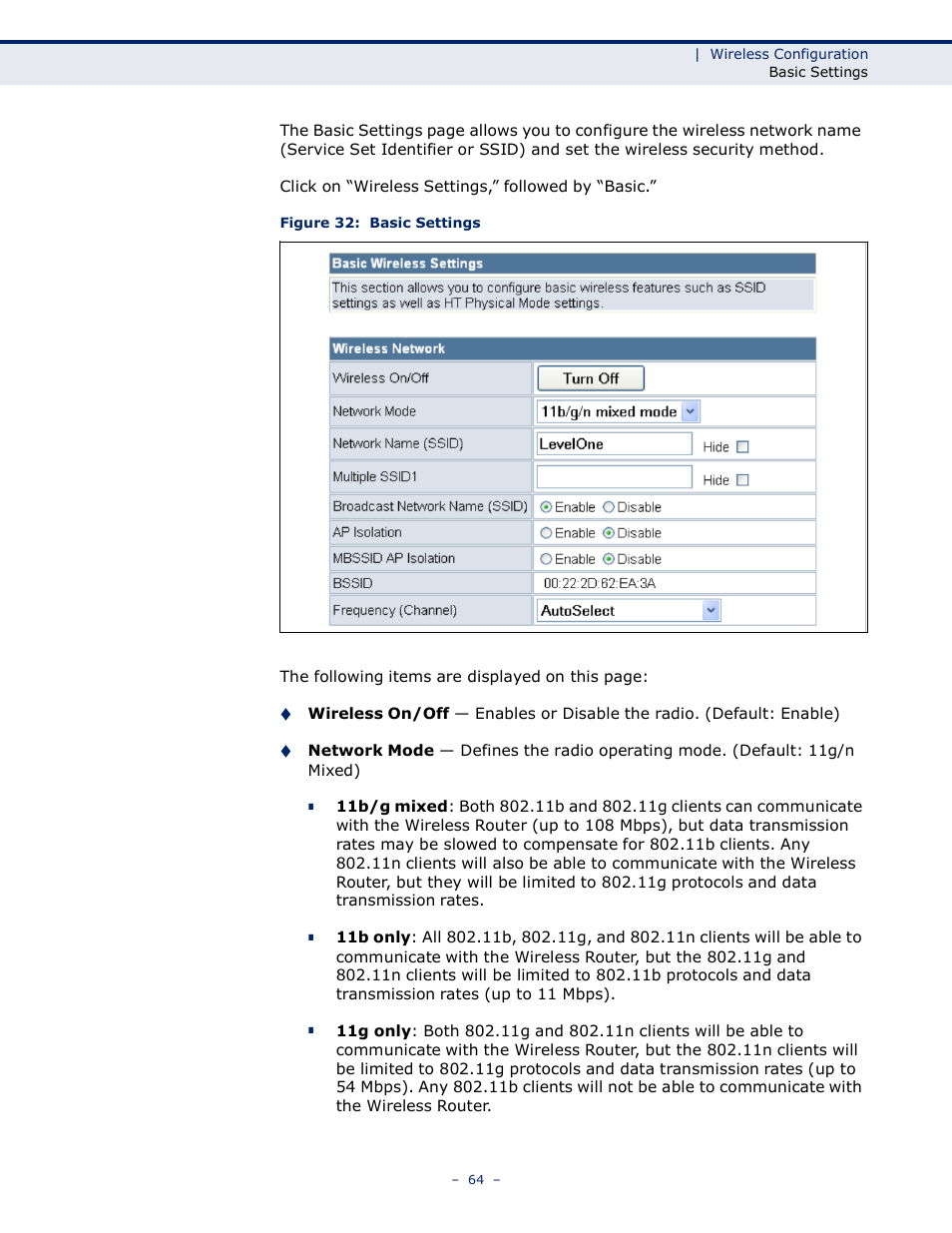 LevelOne WBR-6005 User Manual | Page 64 / 124