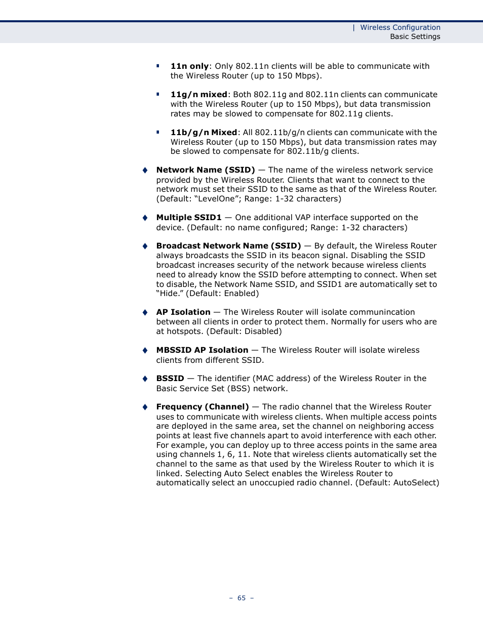LevelOne WBR-6005 User Manual | Page 65 / 124