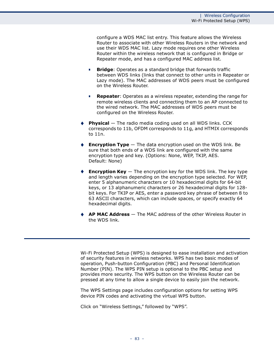 Wps) | LevelOne WBR-6005 User Manual | Page 83 / 124