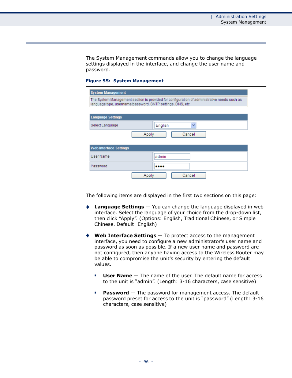 LevelOne WBR-6005 User Manual | Page 96 / 124