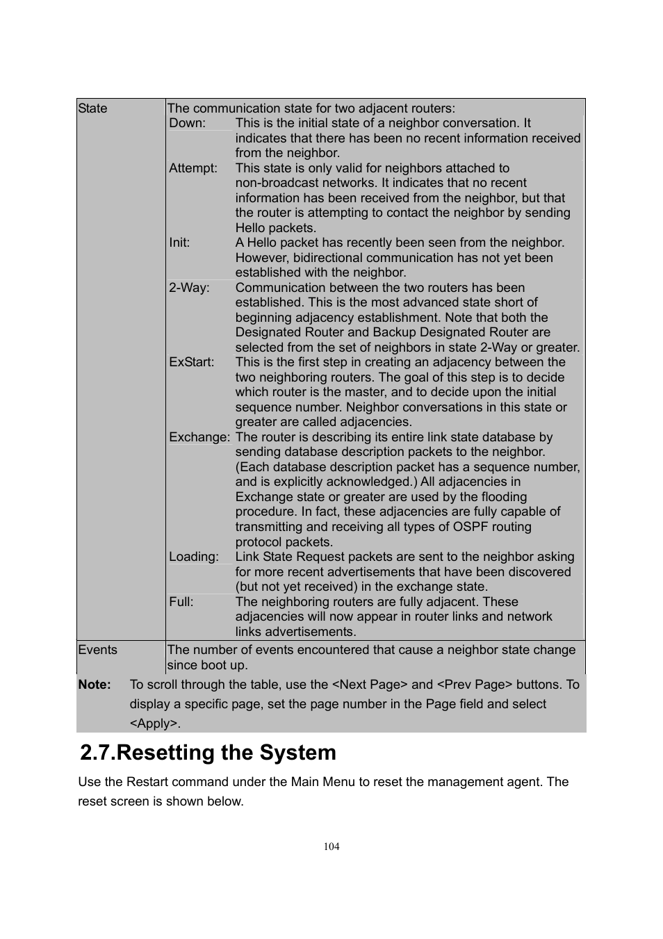 Resetting the system | LevelOne GSW-2600TXM User Manual | Page 104 / 200